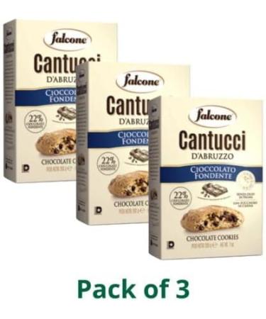 Falcone Cantucci - Dark Chocolate 200g Pack of 3 - Cioccolato Fondente Cantuccini Biscotti - Buy Online on GoSupps.com