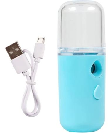 Facial Mist Sprayer USB Recharging Handheld Face Steamer for Skin Care Moisturizing Hydrating Blue 30ML - Buy Online on GoSupps.com
