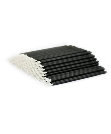 DRESSOOS 100pcs Makeup Gadgets White Wand Applicator Eyeliner Liquid Eyeliner Brush Makeup Stick Soft Head 15cmX10cm Black
