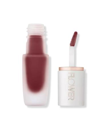 FLOWER BEAUTY Perfect Pout Lip Color by Drew Barrymore - Soft Matte Liquid Lipstick in Garnet | Comfortable & Lightweight International Shipping - Buy Online on GoSupps.com