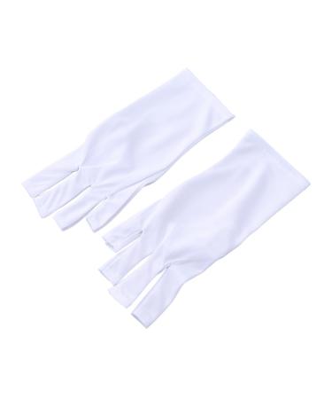 DOITOOL Cotton Glove Manicure Glove 1 Pair manicure gloves UV shield glove half-finger gloves anti UV glove nail short white Gel Manicure Gloves Silicone Ear Display - Buy Online on GoSupps.com