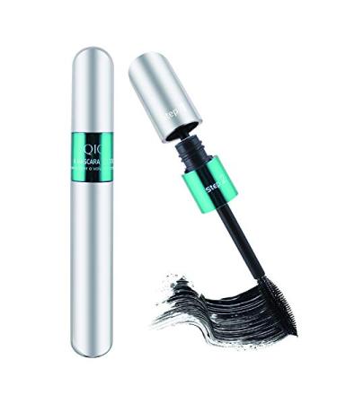 qic 2 in 1 4D Dual Brush Silk Fiber Lash Mascara Waterproof Smudge-Proof and Hypoallergenic Best for Thickening and Lengthening Long-Lasting Lasting All Day Very Black Eyelash Thicken Curling Extr