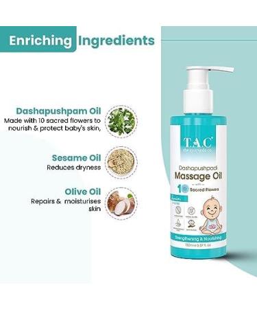 Buy Ayurvedic Baby Massage Oil - 100% Natural Non-Sticky Strengthens Bones & Muscles - 150ml for All Skin Types - Buy Online on GoSupps.com