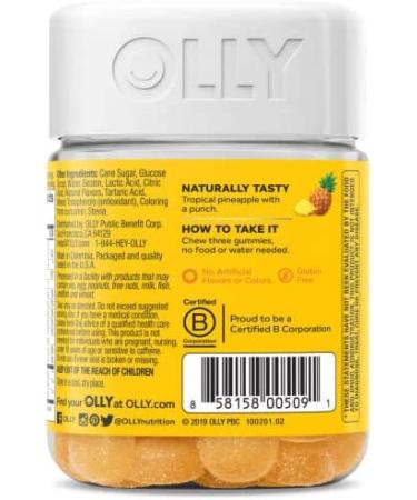OLLY Swift Energy Gummy - Pineapple Punch Flavor - 30 Gummies for Energy Boost - Buy Online on GoSupps.com