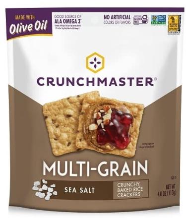 Crunchmaster Multi-Grain Crackers Variety Pack 12 oz - Sea Salt, Aged White Cheddar, Garden Vegetable - Includes Make Your Day Bag Clip - Pack of 3 - Buy Online on GoSupps.com