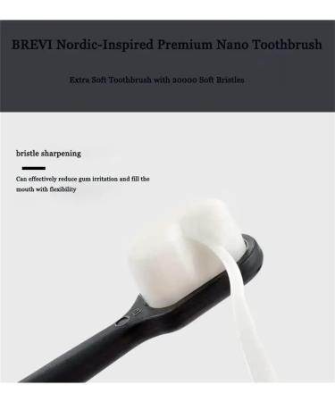 2022 Brevi Nordic Premium Nano Toothbrush - Extra Soft Bristles for Sensitive Gums & Teeth (4PCs) - Ideal for Adults - Buy Online on GoSupps.com