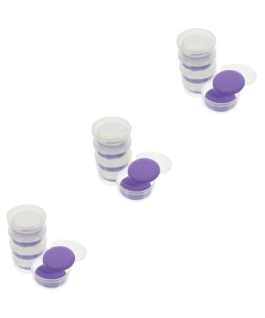 minkissy 15 Sets Puff Face Sponge Versatile Makeup Pads Foundation Round Puff Makeup Powder Puff Face Puff Puffs Tool Hydrophilic Non-latex Powder Pad Purple Girl Miss