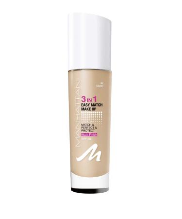 Manhattan 3in1 Easy Match Make Up oil-free foundation for a flawless complexion color 37 Sand 30ml (1 pack)