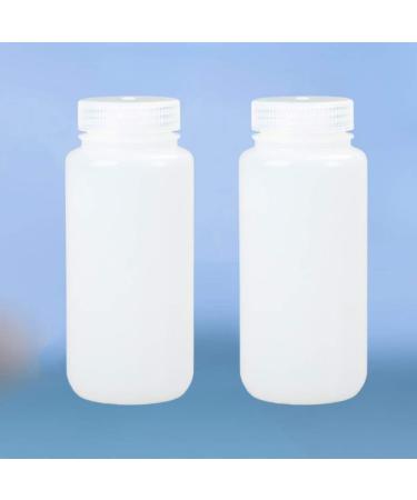 Topbathy 500ml Wide Neck Screw Lock Chemical & Laboratory Bottles - 2 Pack Plastic Mess & Medicine Pill Bottles for Kitchen & Lab - Buy Online on GoSupps.com