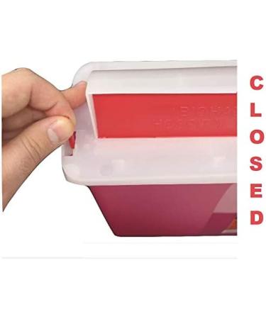 5 Quart Sharps Container with Mailbox Style Lid - Puncture Resistant - Safe Needle Disposal - Home & Professional Use (3 Pack) - Buy Online on GoSupps.com
