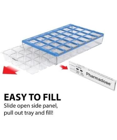 Buy EZY DOSE 2 Pack Weekly Pill Organizer - 7-Day Medicine & Vitamin Case Clear Lids 4 Daily Compartments - Ships Internationally - Buy Online on GoSupps.com