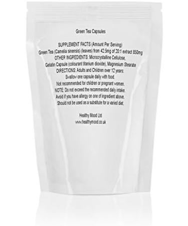 Green Tea Extract 850mg Capsules - Antioxidant Health Supplement with Camellia Sinensis - 30 ct - Buy Online on GoSupps.com