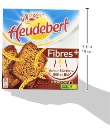 Heudebert Fiber Rusks + Whole Cereal 2 Fresh Sachets of 16 Slices 280 g - Buy Online on GoSupps.com