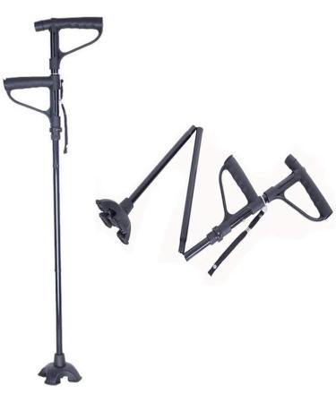 Canes Crutches Folding Cane- Aluminum Walking Aids with LED Light -Lightweight Collapsible Fashionable Foldable Travel Stick Easy Fold up- for Men Women Elder