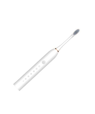 Easy to clean effective ultrasound mild and soft bristles save time and effort universal specifications electrical toothbrush for adults and (white)