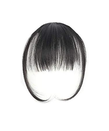 Natural Synthetic Hair Flat Bangs/Fringe Mini Hair Bangs Fashion one Clip-in Hair Extension (Jet Black)