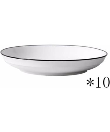 Serving Plates Ceramic Disc Household Dish Dish Dessert Dish Kitchen Restaurant Flat Dish White Minimalist Dinner Set Set of 4 Pack of 6 Pack of 10 Pack for Appetizer Dinner and Desserts (Color : B - Buy Online on GoSupps.com