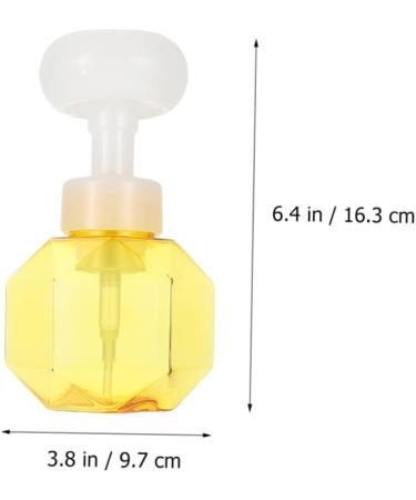 Fomiyes 2-Piece Flower Bubble Bottle Makeup Set - Foam Spray Bottle & Shampoo Foam Maker - Yellow PP Container 9.7x9.7x16.3cm - International Shipping Available - Buy Online on GoSupps.com