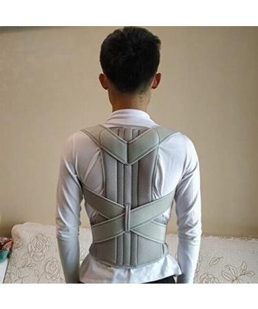 DFHBFG Alloy Bar Posture Corrector | Adjustable Waist & Shoulder Back Brace | Clavicle Support for Slouching & Hunching - S Code Gray International Shipping - Buy Online on GoSupps.com