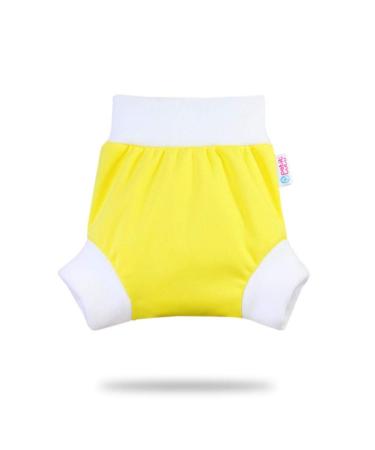Petit Lulu Pull Up Cloth Nappy Wrap | Size XL | Washable Diaper Wrap | Reusable Cloth Nappies | Made in Europe (Yellow)