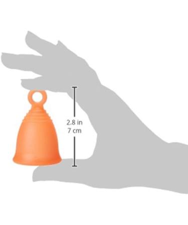 Silicone Ring Menstrual Cup with Loop Stem - Reusable 12 Hour Tampon Alternative - Soft Peach Medium Size - Buy Online on GoSupps.com