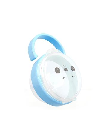 Clsslvvbn Baby Schnuller Storage Box Cartoon Newborn nipple case Reusable portable travel pacifier dustproof organizer holder blue