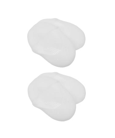 Minkissy 2 Pairs Foot Socks Boat Silicone Gel Socks Skin Care Dry Cracked Feet Protectors Skin Moisturizing Socks Foot Moisturizing Socks Hosiery White Sebs Spa Men and Women Silicone Socks 19x8.7cm White