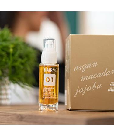 HAIRMED O1 Oil for Dry Hair - Instant Shine & Smooth Silky Hair with Argan Macadamia & Jojoba Oil - 30 ml | International Shipping Available - Buy Online on GoSupps.com