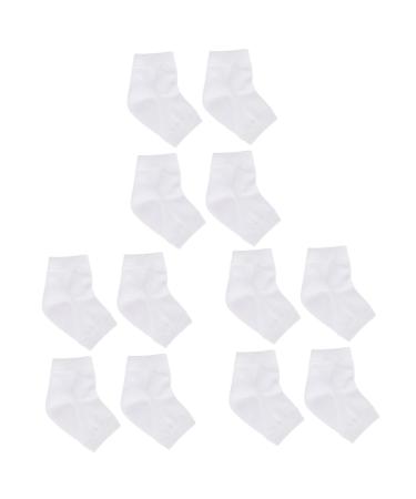 minkissy Socks Pairs Heel Socks Heel Sleeves Protectors Gel Heel Sleeves feet Repair Socks Heel Protector Socks feet Cracked Socks Gel Foot Socks Ankle Socks White Anti-Crack and wo Men