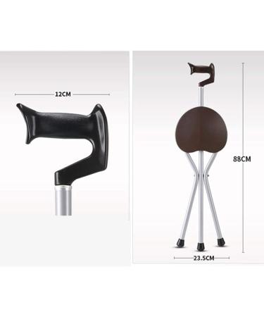 Walking Stick with Seat Lightweight Folding Three Legged Walking Stick with Seat Cane Seat/Crutch for Elderly Gift - Buy Online on GoSupps.com