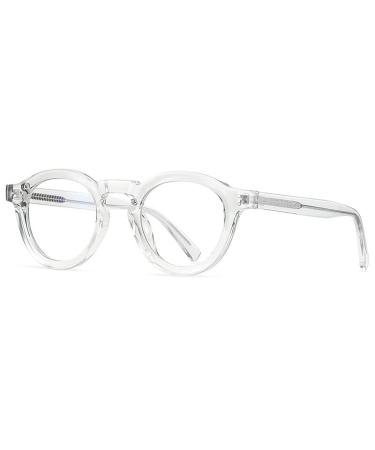 Presbyopic Glasses Anti Blue Light Blocking Reading Glasses Clear Vision Computer Readers Stylish Flat Light Mirror 0.00 C3