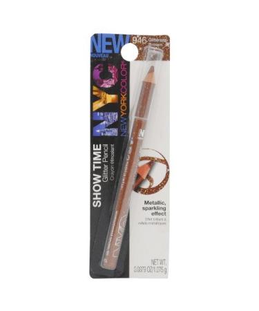 New York Color Glitter Pencil  Glitterazzi Brown 946 0.0379 Oz (1.075 G)