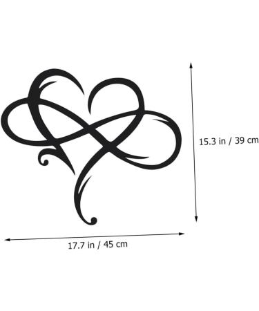 GRIRIW 1pc Iron Pendant Home Decor Heart Pendant Room Backdrop Hanging Ornament Wrought Iron Wall Hanging 45x39cm Black - Buy Online on GoSupps.com
