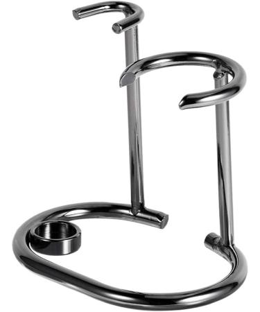 Gunmetal Shaving Razor and Brush Stand | Universal Holder for Safety and Straight Razors | Shave Brush Storage - Buy Online on GoSupps.com