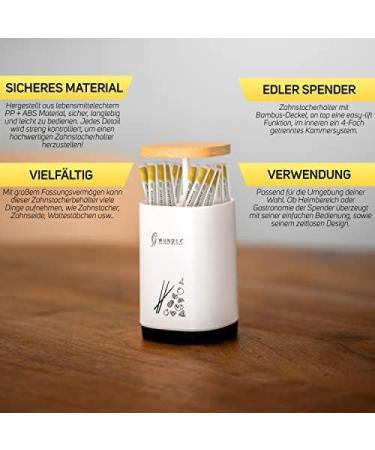 Miracle Toothpick - Pack of 100 Individually Wrapped Pineapple Flavored Toothpicks + Dispenser | Fresh Breath & Oral Hygiene Aid - Buy Online on GoSupps.com