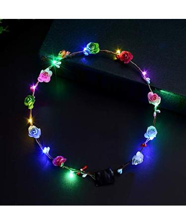 Frmarche 5pcs LED Flower Flashing Crown Hair Garland - Luminous Light for Girls - Random Colors - International Shipping - Buy Online on GoSupps.com