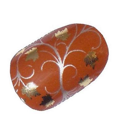 Chix Nails Nail Wraps Gold Flying Leaves Flowers Floral Fingers Toes Vinyl Foils