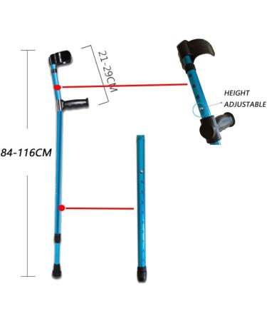Forearm Crutches Adjustable Forearm Crutch Elbow Crutches Foldable Ultralight Aluminum Assistance Double Adjustable with Comfy Handle Adjust - Buy Online on GoSupps.com