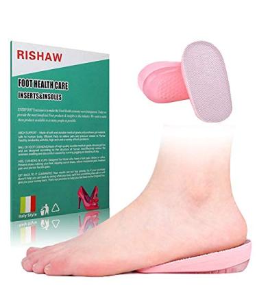 Height Increase Insoles  Heel Cushion Inserts  Heel Lift Inserts for Leg Length Discrepancies for Women (Pink 1.0IN)
