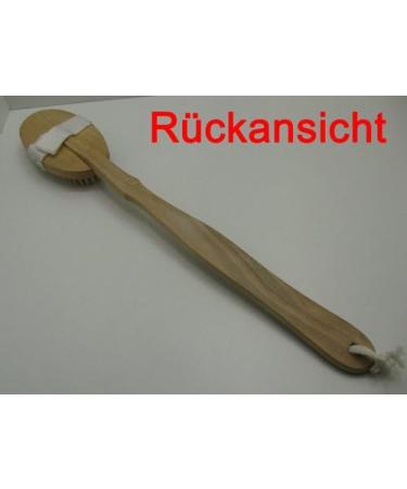 Premium Wooden Bath Brush for Back Massage | Shower Brush with Hand Strap & Hanger - Perfect for Relaxation & Clean Skin - Buy Online on GoSupps.com
