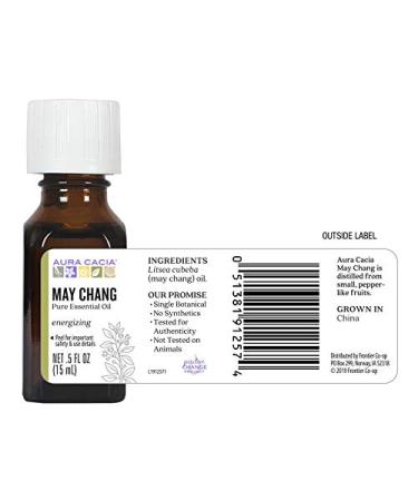 â€œAura Cacia May Chang Essential Oil 0.5 fl. oz. | Pure Litsea Cubeba for Aromatherapyâ€‌ - Buy Online on GoSupps.com