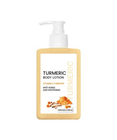 Turmeric Body Lotion Tumeric Lotion for Remove Acne Dark Spots Hyperpigmentation Smooth Skin Hocossy Brightening Body Lotion for Moisturizing - 100ml