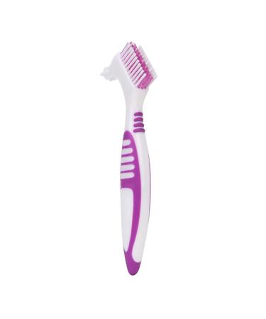 Verdant Touch Denture Toothbrush Denture Cleaning Brush 2 Pack Double Sided Toothbrush for Oral Care Removes Plaque