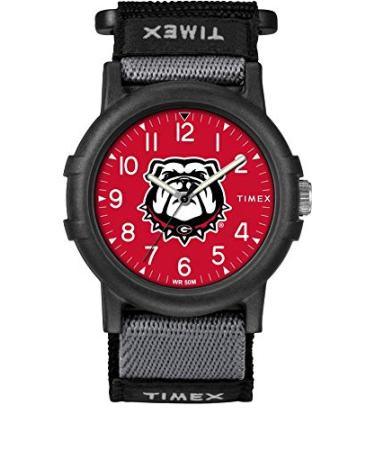 Timex Unisex Collegiate Recruit 38mm Watch  Tennessee Volunteers with Black Fabric Strap Georgia Bulldogs