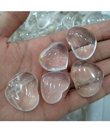 Natural Crystal Rough 5 Pieces Natural Clear White Heart Quartz Crystal Reiki Stones - Buy Online on GoSupps.com