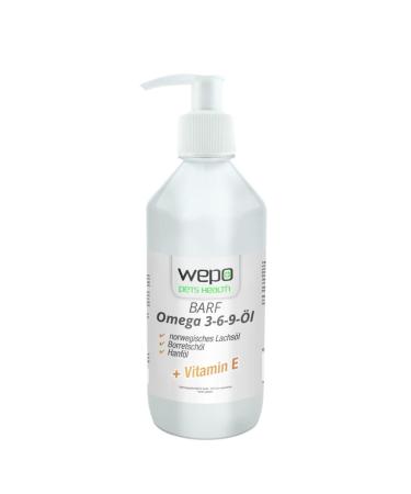 WEPO 3-6-9 Barf Dog Oil Premium Quality - 100% natural Omega 3 6 9 fur-skin-hair-oil 500ml