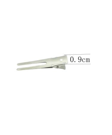 100 Pcs 1.8 Inch Double Prong Curl Clips - Hairdressing Metal Alligator Clips for Salon & Barber - Buy Online on GoSupps.com