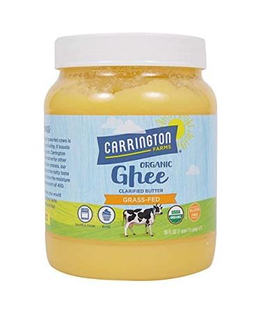 Carrington Farms - Ghee - Organic, Grass Fed, USDA Certified Ghee Butter - Rich in Vitamins A, D, and E - Diet Friendly - 56 Ounces