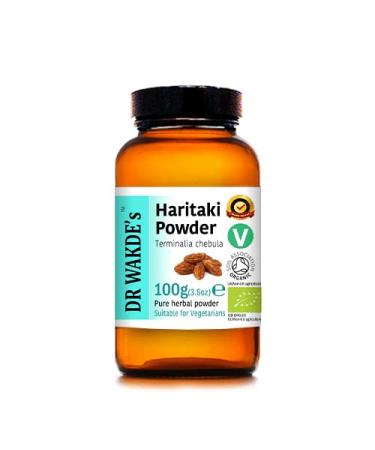 DR WAKDE'S Organic Haritaki Powder (Hirda | Terminalia chebula) - 100g (3.5oz) | Pure Raw & Dried Powder | Ayurvedic Herb | Vegan | Nothing Added Nothing Removed | Same Day Dispatch