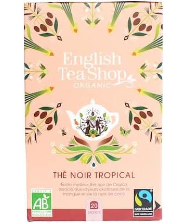 English Tea Shop - Organic Tropical Black Tea - 20 bags - Fairtrade organic black tea with coconut cocoa mango and - Buy Online on GoSupps.com